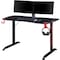 Lorell Gaming Desk, w/Monitor Shelf/Hooks, 48"x26"x36", Black LLR84393 - alternate 8